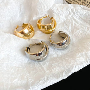 1 Pair Simple Style Commute Geometric Plating Iron Earrings