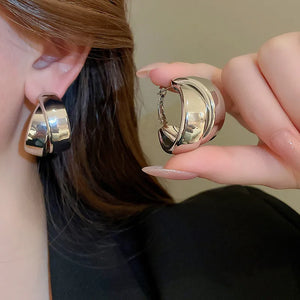 1 Pair Simple Style Commute Geometric Plating Iron Earrings