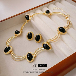 Retro French Style Geometric Alloy Plating Women's Jewelry Set