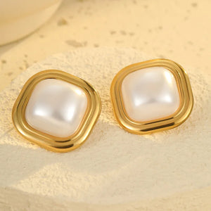 1 Pair IG Style Classic Style Commute Heart Shape Flower 304 Stainless Steel Ear Studs