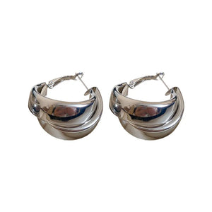 1 Pair Simple Style Commute Geometric Plating Iron Earrings