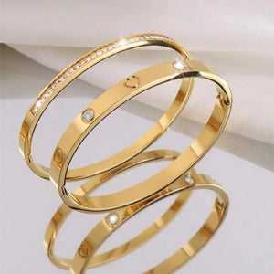 Simple Style Heart Shape 304 Stainless Steel Women's Bangle